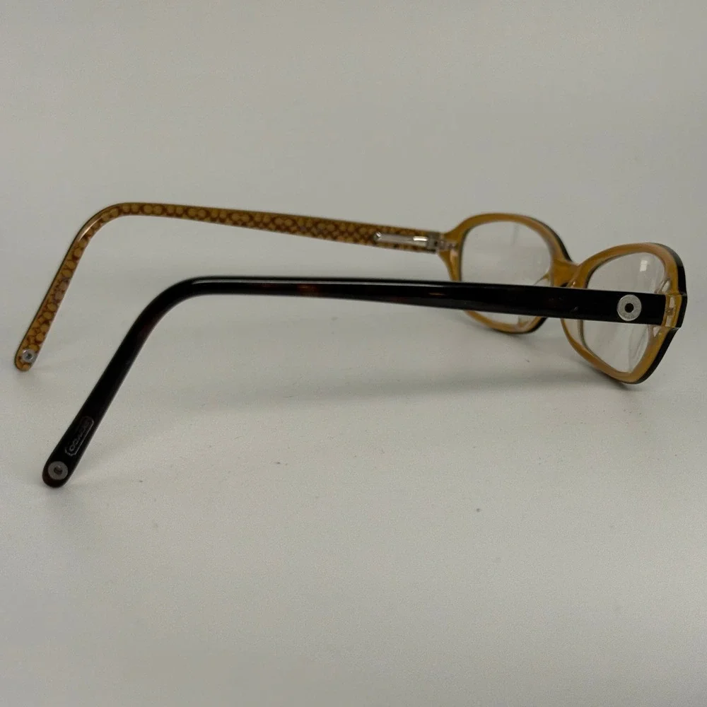 Coach Isabella 512 Tortoise‎ Eyeglass Frames Women 135 Brown Signature Pattern